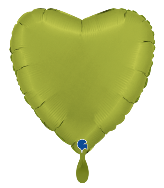 Folienballon - Herz, Satin Matcha Latte - ø 45cm